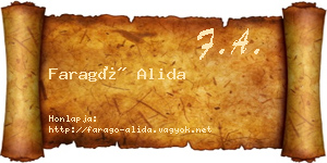 Faragó Alida névjegykártya