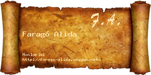 Faragó Alida névjegykártya
